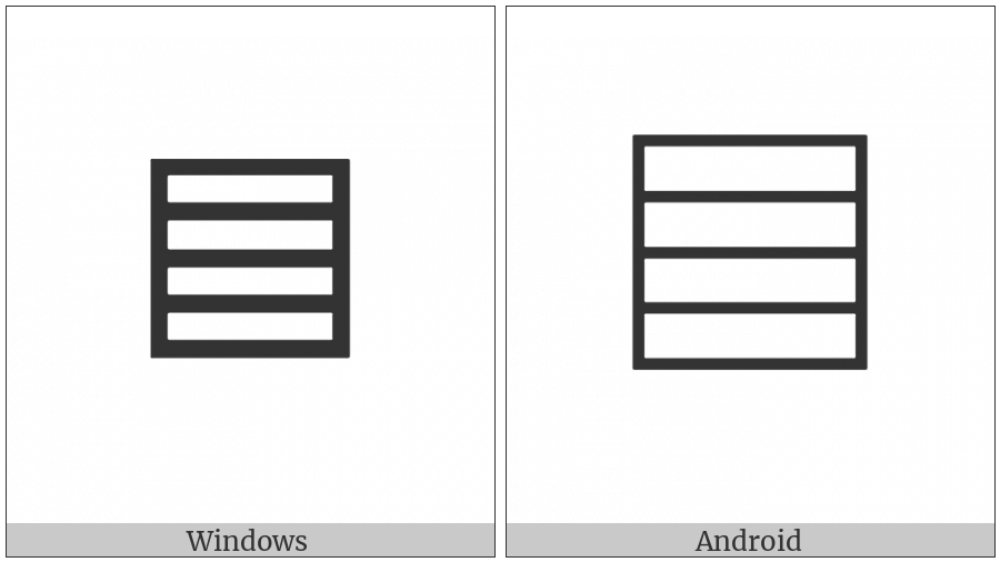 Square With Horizontal Fill on various operating systems
