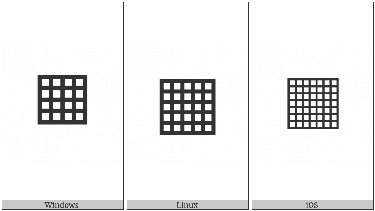 Square With Orthogonal Crosshatch Fill on various operating systems