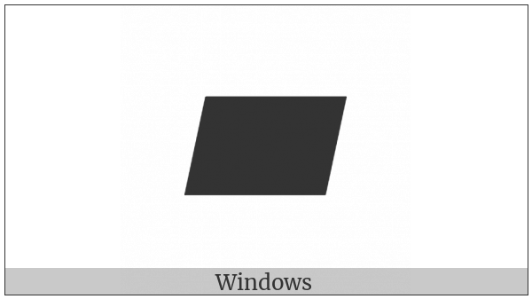 Black Parallelogram on various operating systems