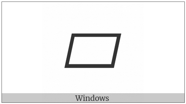 White Parallelogram on various operating systems