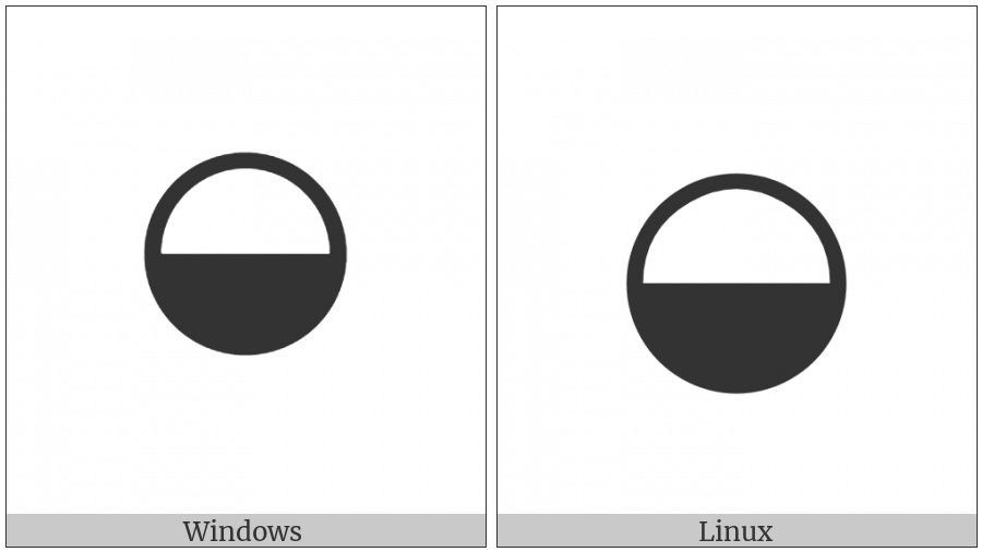 Circle With Lower Half Black on various operating systems
