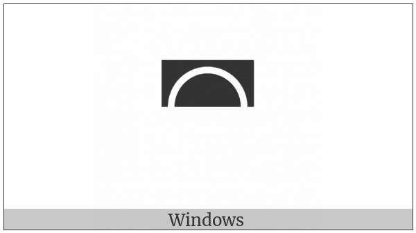 Upper Half Inverse White Circle on various operating systems