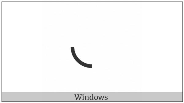 Lower Left Quadrant Circular Arc on various operating systems