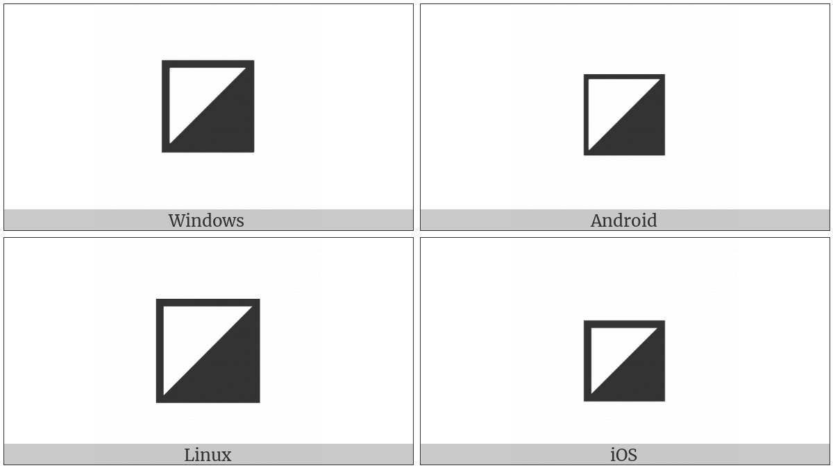 Square With Lower Right Diagonal Half Black on various operating systems