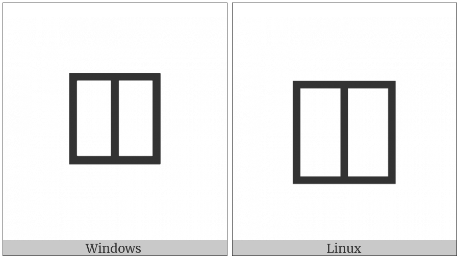 White Square With Vertical Bisecting Line on various operating systems