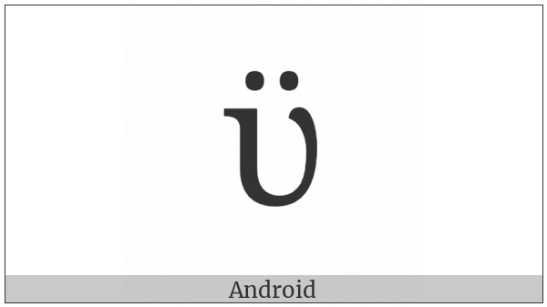 Greek Small Letter Upsilon With Dialytika on various operating systems