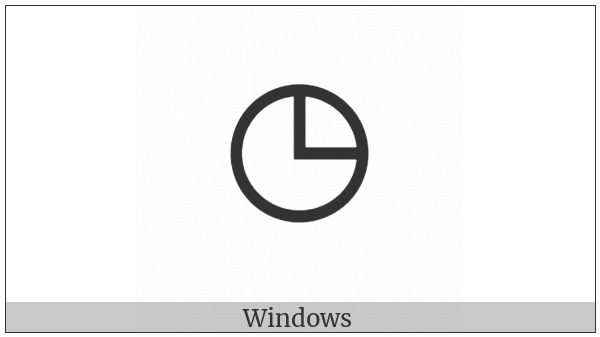 White Circle With Upper Right Quadrant on various operating systems