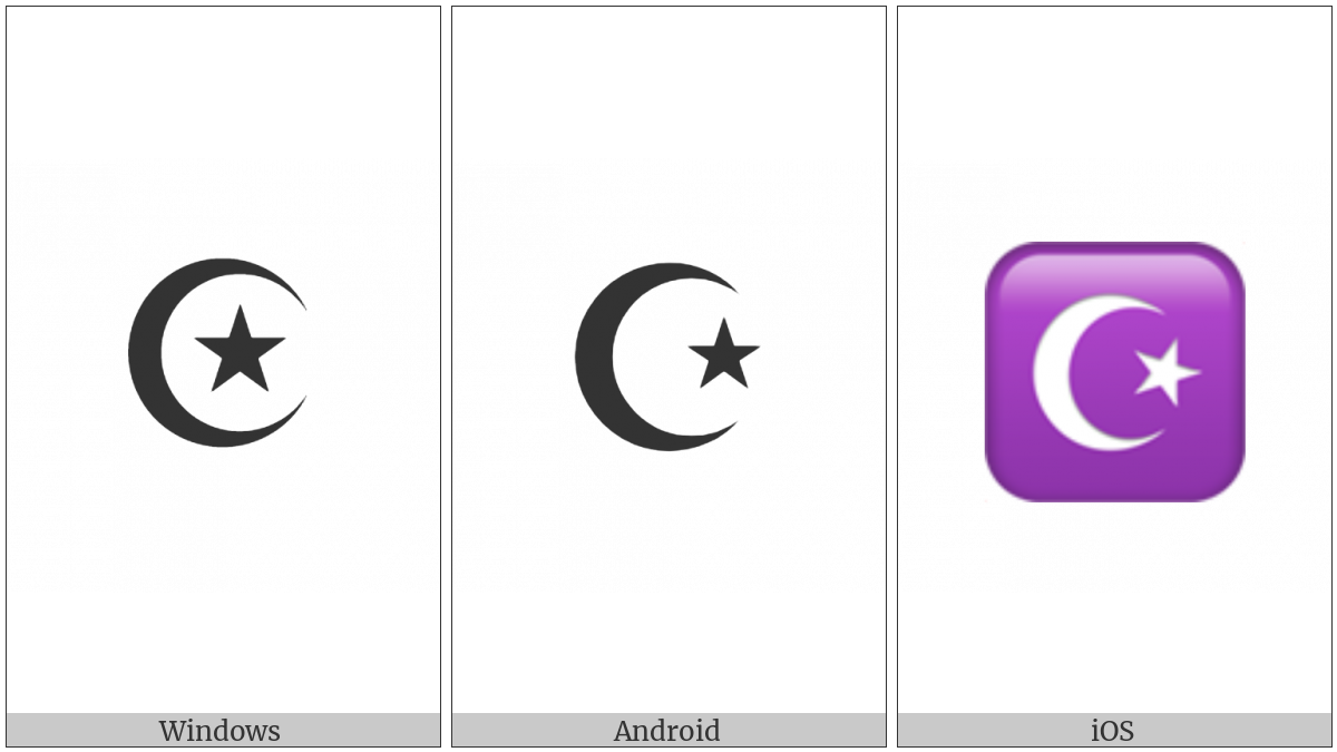 Star And Crescent on various operating systems