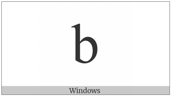 Latin Small Letter B on various operating systems