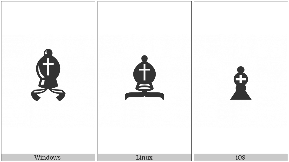 Black Chess Bishop on various operating systems