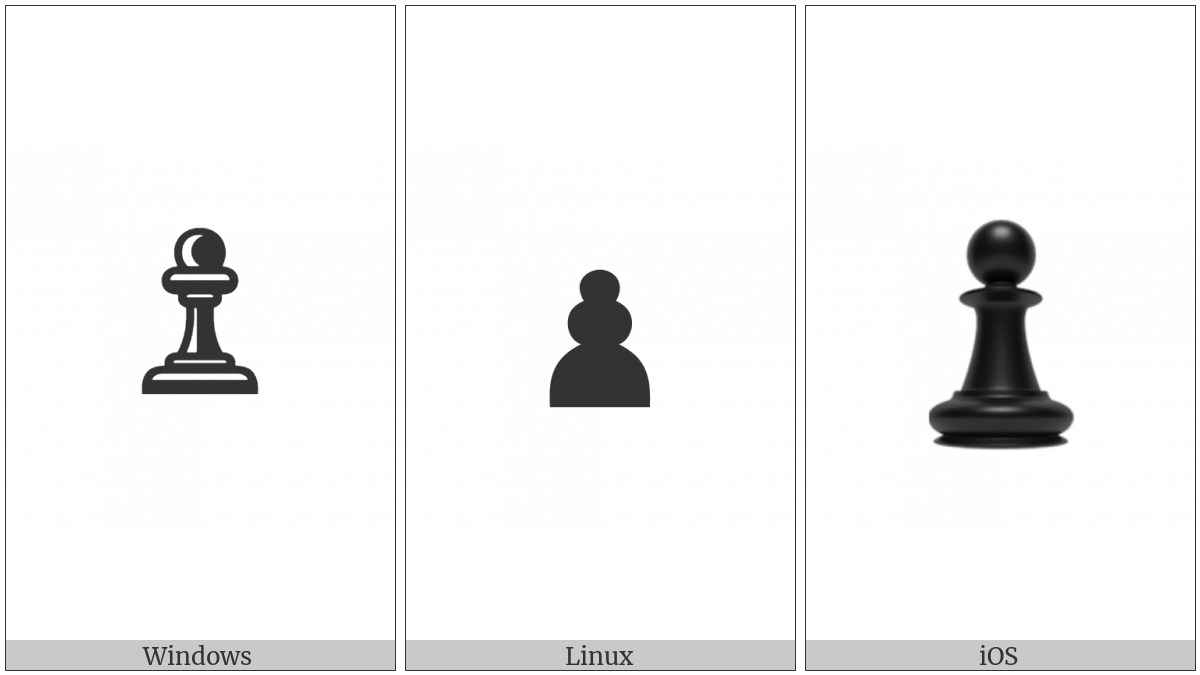 Black Chess Pawn on various operating systems