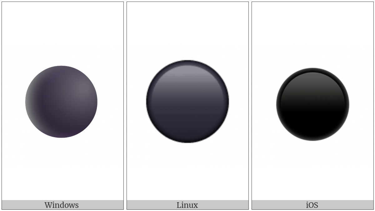 Medium Black Circle on various operating systems