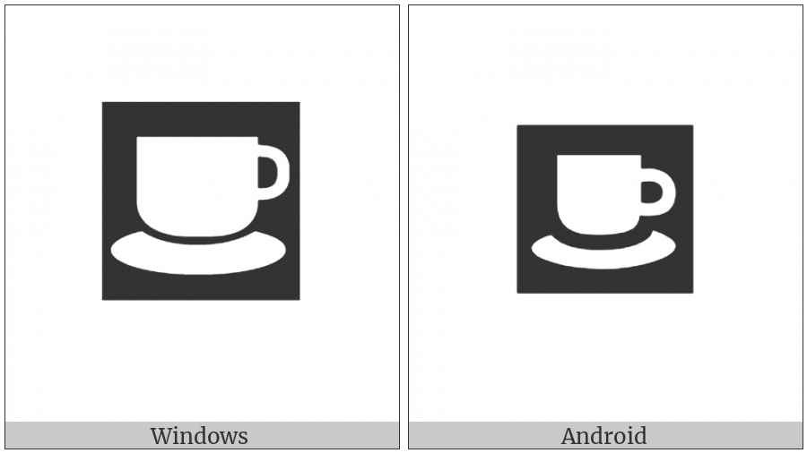 Cup On Black Square on various operating systems
