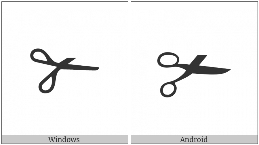 Lower Blade Scissors on various operating systems