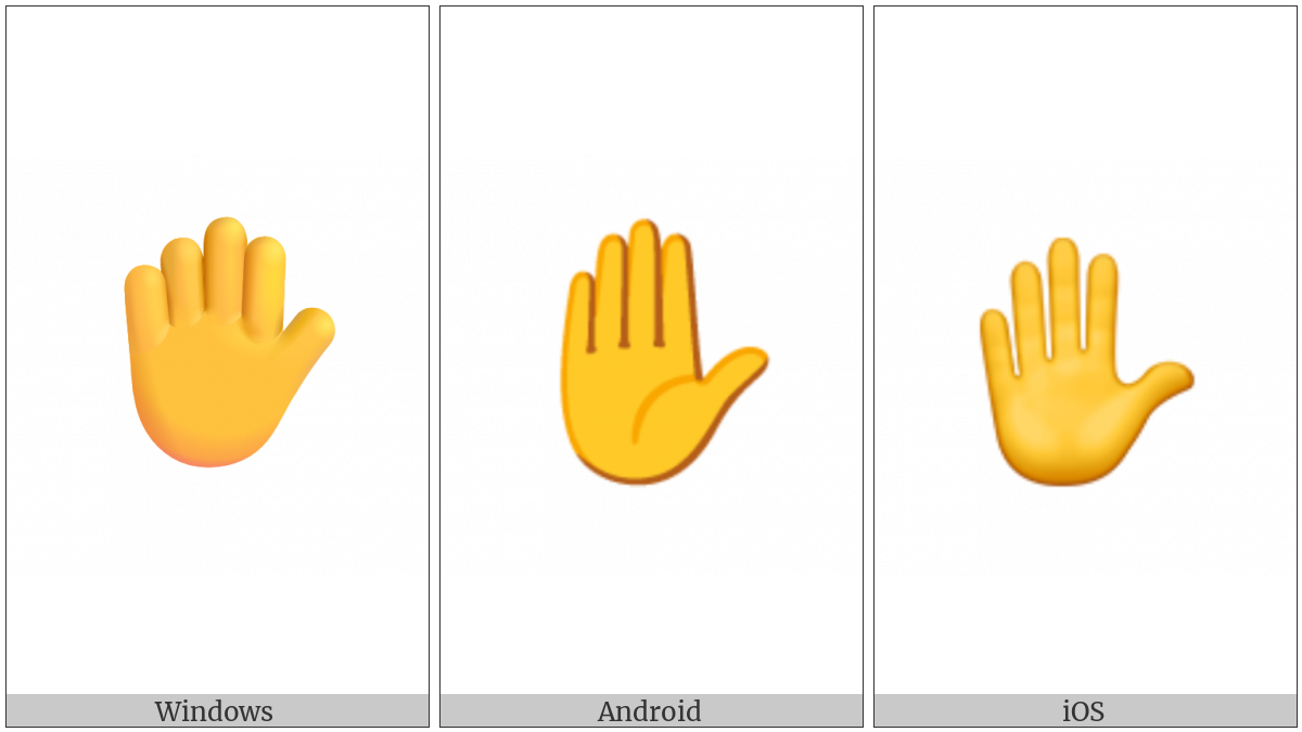 Raised Hand on various operating systems